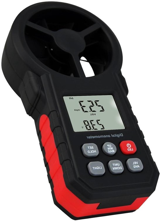 Draagbare Anemometer - Windsnelheidsmeter Temperatuurmeter - Windsurfen Meten - Met Statief - 50 g - null