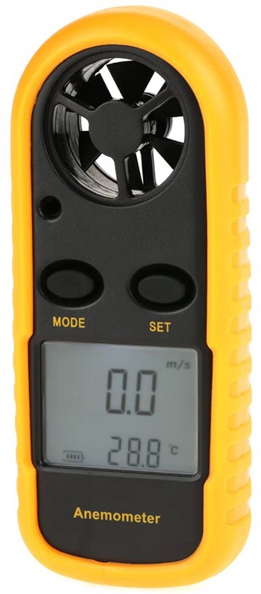 Draagbare Digitale Anemometer met Temperatuurmeter voor Windsnelheid en Luchtstroom