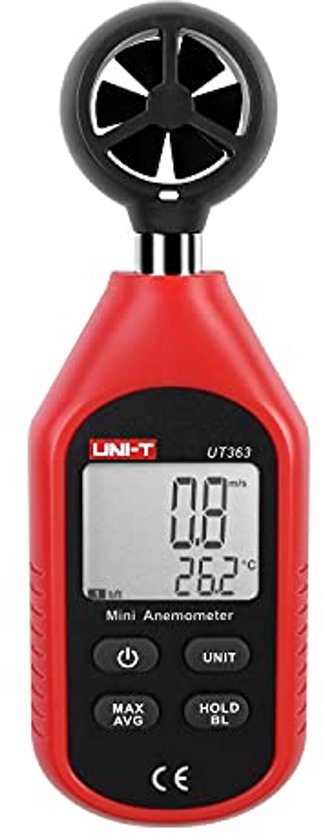 Draagbare digitale windmeter anemometer - windmeter voor zeilen, vissen, drakenvliegen en bergbeklimmen