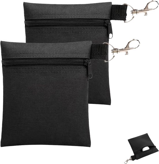 Draagbare Golfbal Tas met Carabiner, Opbergzak voor Golfballen, Luxe Leer, Sportaccessoires voor Golfer