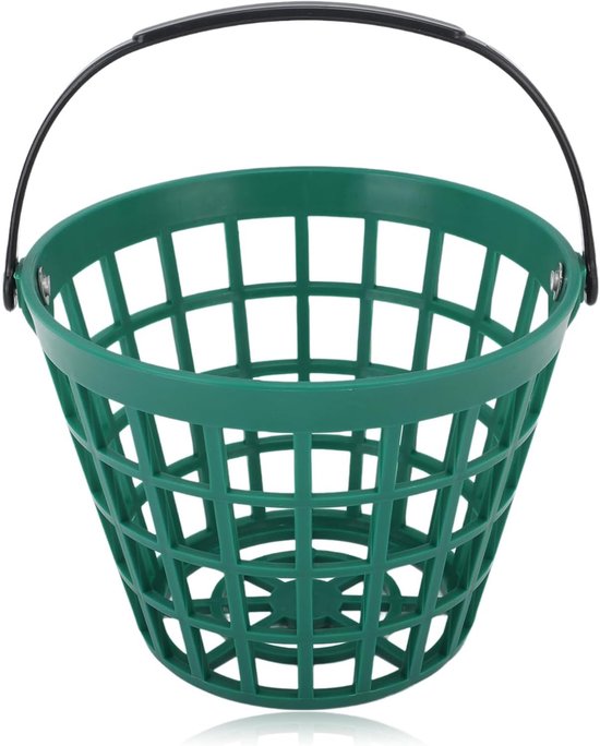 Draagbare golfbalmand van nylon en kunststof, stapelbare golfbalhouder voor efficiënt gebruik op de golfbaan