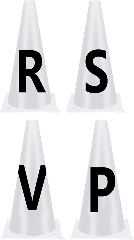 Dressuur Trainingskegels - Sport Kegels - Paardrijden Oefenen - Met Letters - Set van 4 of 8 - Meerdere kleuren