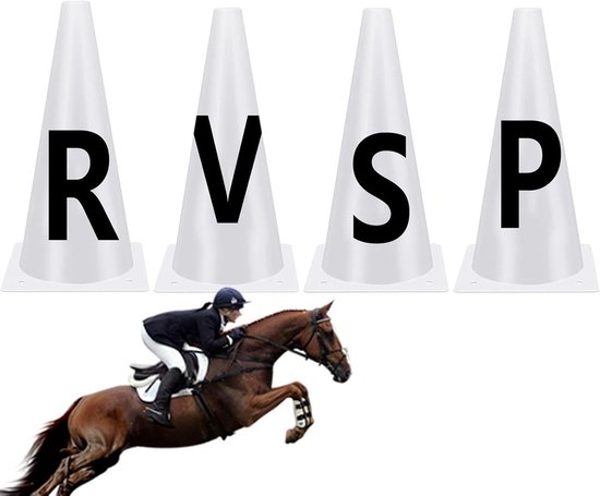 Dressuurletters Trainingskegels - Paardensport Kegels - Paardrijden Trainen - Alfabet Letters - 40 x 20 cm - Meerdere Kleuren