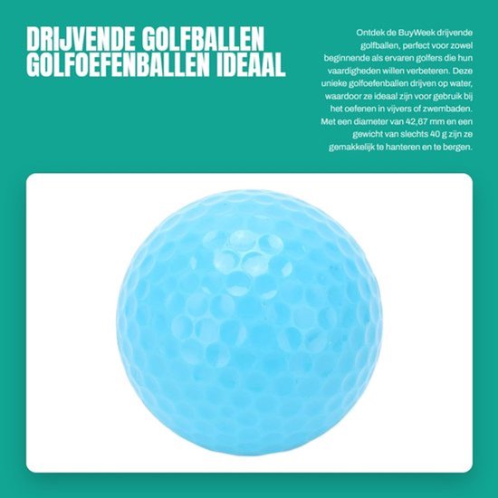 Drijvende Golfballen - 2 Lagen - Golftrainingsballen - Buitensport - Waterdicht - Gewicht 40 g - Diameter 42,67 mm