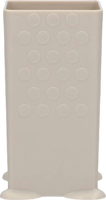 Drinkpakjeshouder TONY - Taupe / Grijs - Kunststof - 12 x 5 x 6 cm van Merkloos
