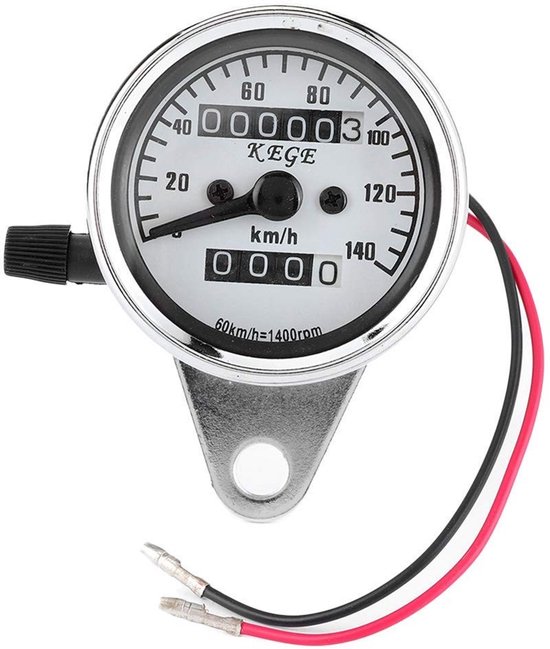 Dubbele Odometer en Snelheidsmeter voor Motorfiets met Nachtverlichting - Universele 12V Meter voor Nauwkeurige Metingen en Veilig Rijden