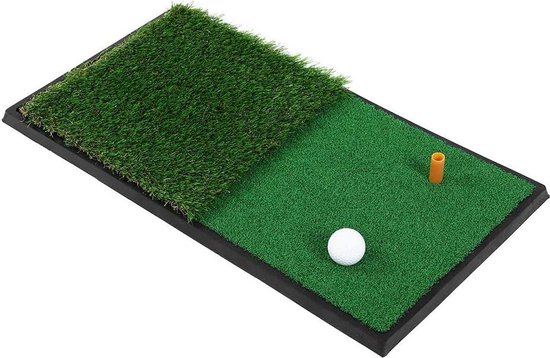Dubbele turf schommel pad - rubberen zool - golfmat - professionele golf matten - winter golfmat voor tuin - binnen en buiten van Merkloos