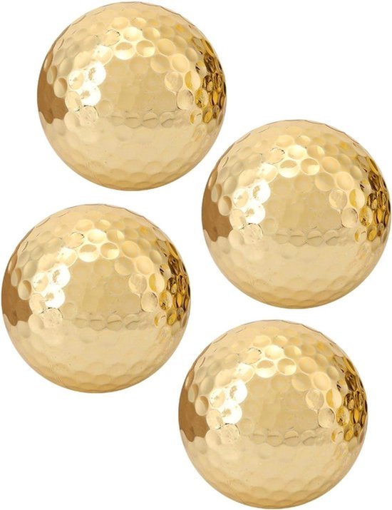 Dubbellaags goud verguld golfbal accessoire set van 4 stukken