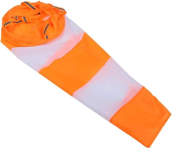 Duurzame Nylon Windzak - Windmeter Sok - Windrichting Meten - Rip-Stop Materiaal - 1 Meter - Rood Wit