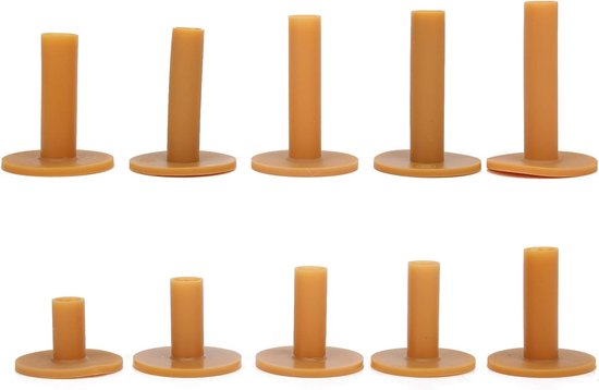 Duurzame Rubber Golf Tees Set van 10 Stuks voor Driving Range, Flexibele en Stabiele Golf Accessoire met Brede Basis van Merkloos