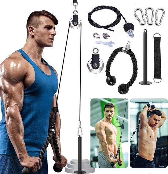 Effectieve Forearm Trainer voor Triceps en Armkracht | Thuis Fitnessapparaat met Kabels en Pulley Systemen voor Optimaal Trainingservaring