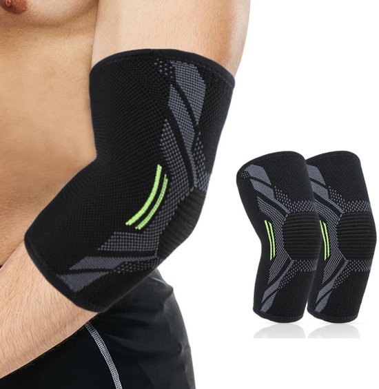Elbow bandages voor mannen en vrouwen, ideaal bij tendinitis en epicondylitis, perfect voor tennis, golf en krachttraining (maat M)