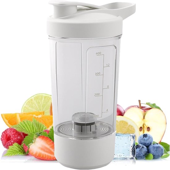 Elektrische mengbeker, transparante veiligheid elektrische hogesnelheidseiwitmixer met type-C-oplader, veiligheid hoge snelheid shaker voor gezond eten van Merkloos