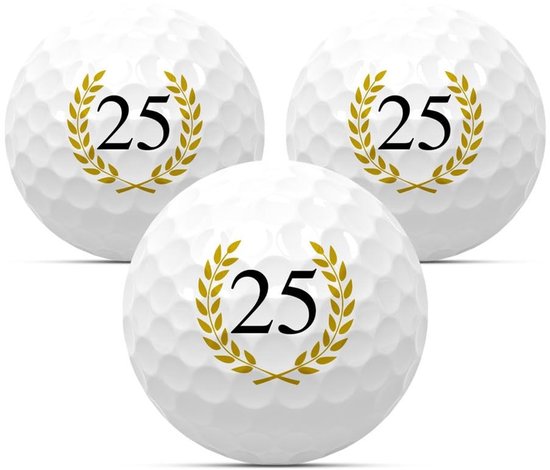 Elzusha - Golfballen Set van 3 - Gegraveerde Verjaardagsnummers