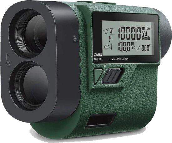 Emvae Golf Rangefinder - Afstandsmeter Golf - Laser Rangefinder Golf - 1000 m - 6x Zoom - LCD - Groen