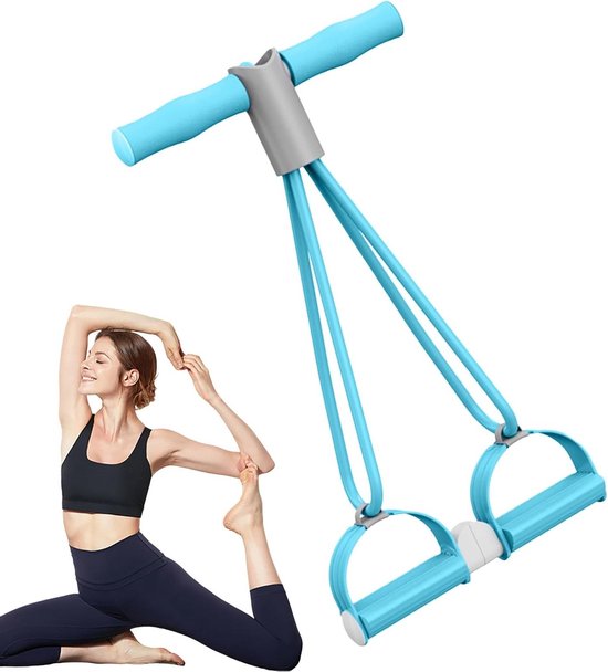 Enkel Trainer - Rekbanden Apparaat - Fitness Training - Bestendige Constructie - 26 x 24 x 7 cm - Blauw