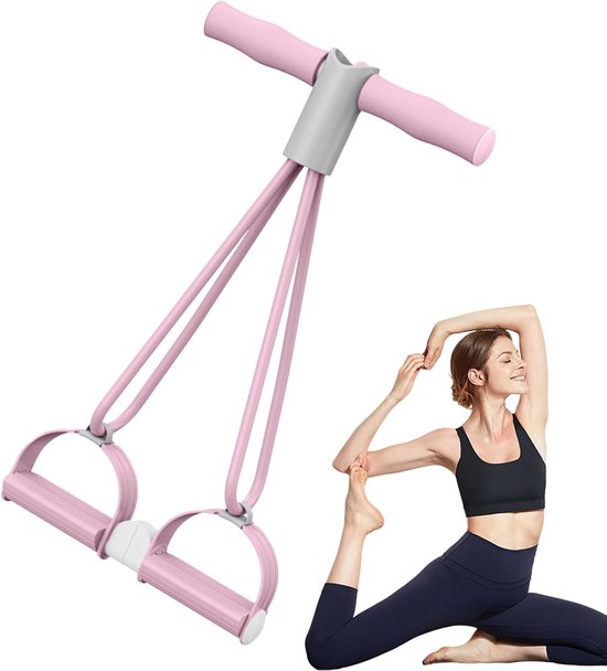 Enkel Trainer - Trainingsbanden Pedaal - Fitness Thuis - Slijtvast Ontwerp - 26 x 24 x 7 cm - Roze