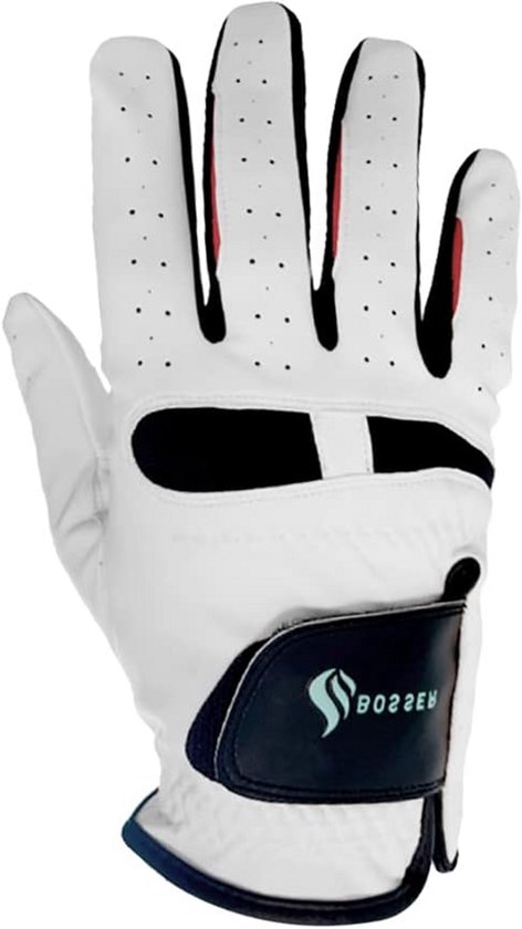 Ergonomische Heren Golfhandschoenen voor Linkshandigen van Leer en Spandex - Maat L