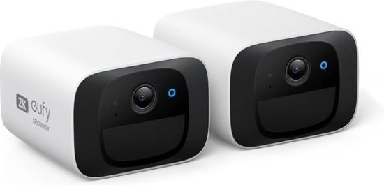 eufy Security 2*SoloCam C210 Wireless Outdoor Camera, 2K Resolution, No Monthly Fee, Wireless, 2.4 GHz WiFi, HomeBase 3 Compatible van Eufy