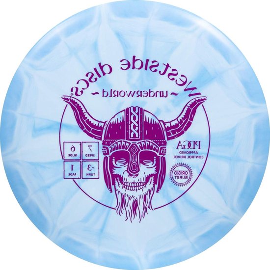 Fairway Driver Schijf - Discgolf Schijf - Beginners Leren Werpen - Onderstabiele Vlucht - 170g+ - Blauw
