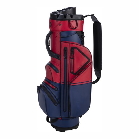 Fastfold 10 Ventura Golftas - Cartbag - Blauw Rood van Merkloos