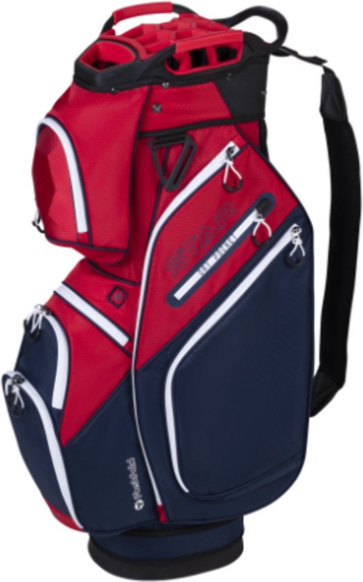 Fastfold Cartbag Star Rood/Navy van Merkloos