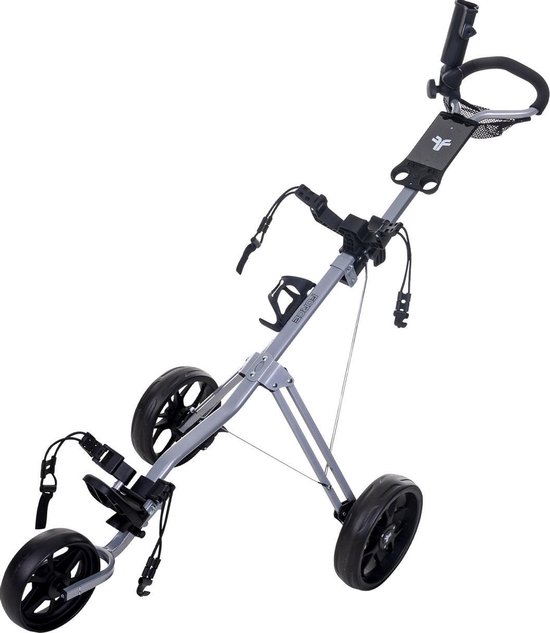 FastFold Force Golftrolley - Zilver Zwart van FastFold