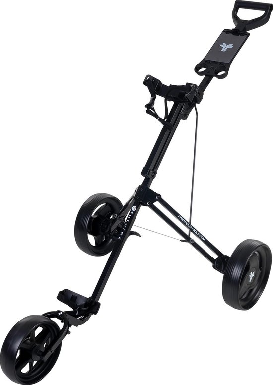 FastFold Future 2 Junior Golftrolley - 3-Wiels Zwart van Merkloos