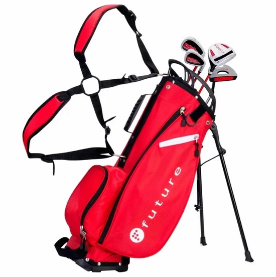 FastFold Future 5-Delige Junior Golfset 2026 | Standbag (Unisex 8-10 Jaar) - Rood