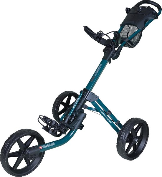 FastFold Mission 5.0 Golftrolley - Petrol Zwart van FastFold