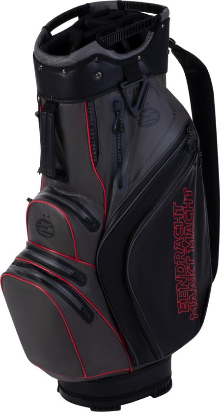 FastFold PSV Raindry Cartbag - Golftas Cartbag - 9 inch - Zwart Rood - Waterafstotend van FastFold