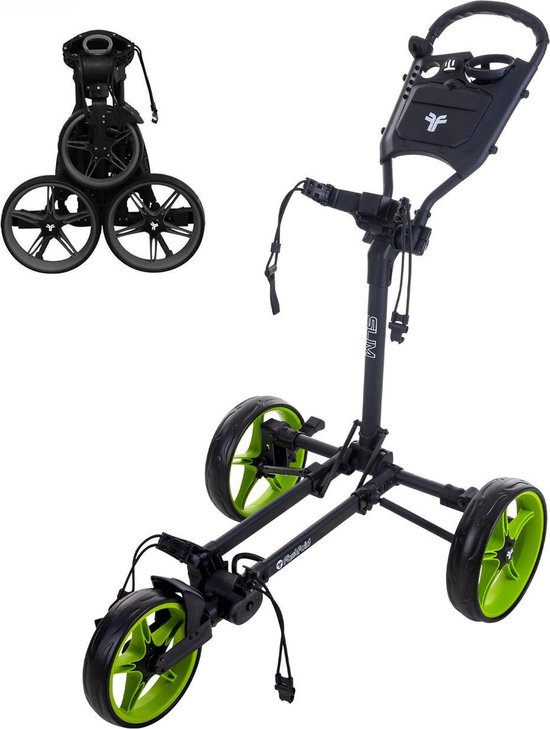 FastFold Slim Golftrolley - Charcoal Groen van FastFold