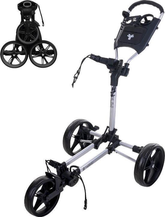 Fastfold Slim Golftrolley - Golfkar - Zilver van Merkloos