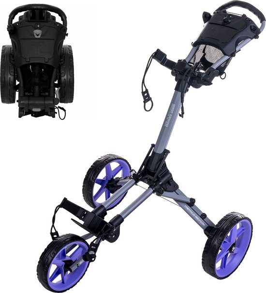 Fastfold Square Golftrolley - Golfkar - Grijs s