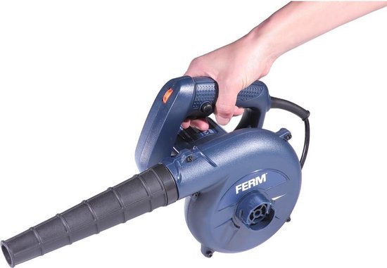 FERM - EBM1003 - Elektrische - luchtblazer - en - Stofzuiger - Handblazer - 400W - Volume - 3m³/min - Instelbare snelheid - 6000 - 1400/min - Schakelaar vast te zetten - Afneembare blaaspijp en stofzak - 3m lange kabel - 25mm pijp diameter - Handig! van Ferm