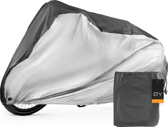 Fietshoes – Elektrische fiets, mountainbike, etc. – Fietsbeschermhoes - Fietshoes voor 1 fiets waterdicht – 200x70x110cm - zwart/zilver van VeloPro™