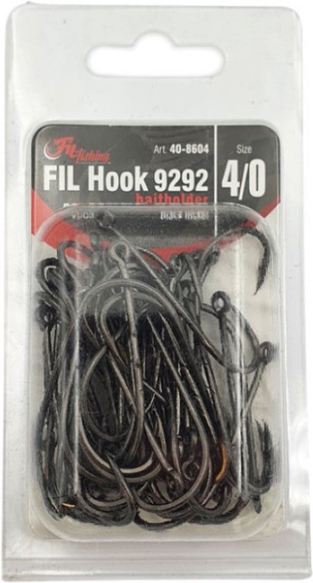 Fil Hook 9292 'Baitholder' - Haakmaat 3/0 - 50 stuks - Zeevishaken - Roofvis Haken - Vishaak van Fil Hook