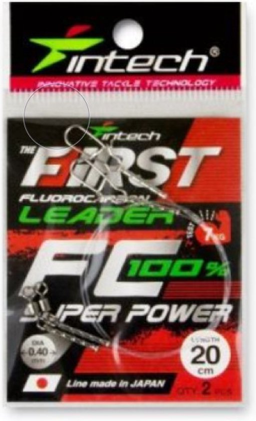 FIRST Fluorocarbon Leader - 20 cm - 2 stuks - 12.0kg - 0.60mm - Fluorcarbon Onderlijn voor Kunstaas - Roofvissen van FIRST