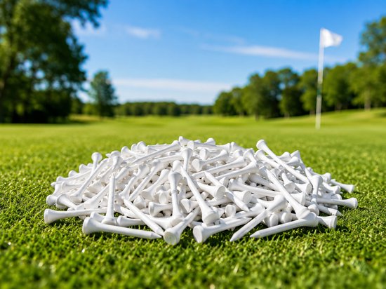 Firsttee - 100 Stuks - Witte houten Tees - Golftees 70 mm - Tee Hout - Golfballen - Golf accessoires - Sport - Training van Firsttee