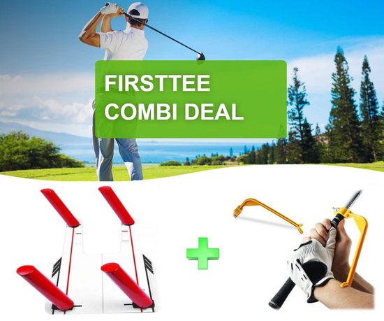 Firsttee - COMBI DEAL - STUNTPRIJZEN - Premium SPEED TRAP & SWING GUIDE - Verbeter je swing - Golfswing - Swingtrainer - Golf accessoires - Golf sport - Training - Golftrainingsmateriaal - Trainer - Cadeau - Houding - Speedtrap - Swingguide - Golfset van Firsttee