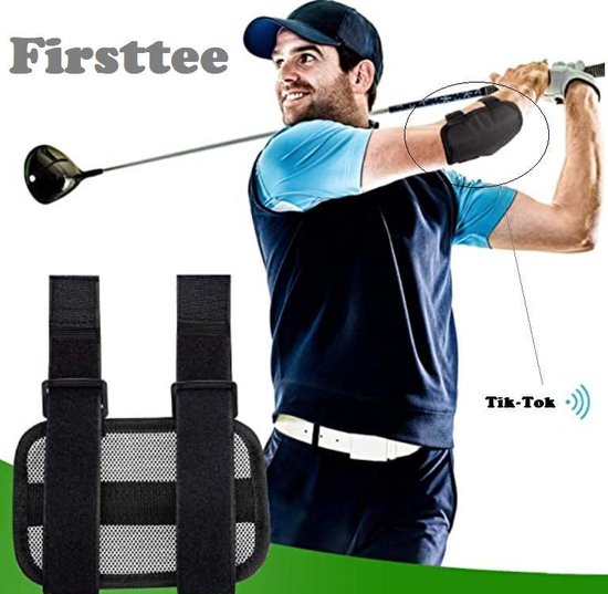 Firsttee Elleboogcorrector - Met CORRECTIEGELUID - Elleboog - Correctie - Corrector - Handicap verbeteren - Swingtrainer - Golfswing - Golf accessoires – Trainingsmaterialen – Golf - Golfballen - Golftrainingsmateriaal - Golfmat afslaan - Houding van Firsttee