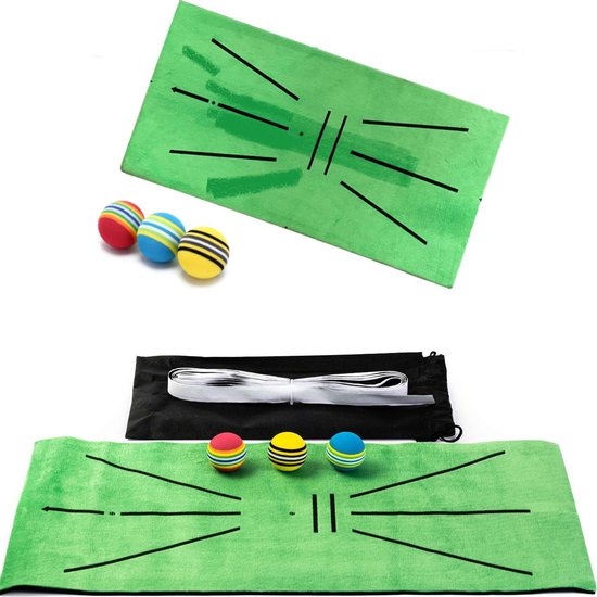 Firsttee Impact Chippingmat 60x30 CM - Oefenmat Golfballen - Golfmat - Golf accessoires - Net - Oefen - Mat - Putting van Firsttee
