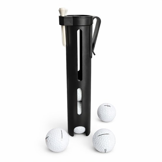 Firsttee Luxe Golfballenhouder - Handige balhouder - Houder - Golfballen - Tees - Golf accessoires - Golftrainingsmateriaal - Sport - Golfset - Training - Cadeau - Trolley -golfpresentje