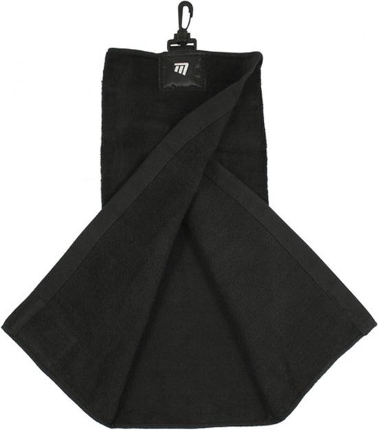 Fitness Masters Tri-Fold Handdoek voor Unisex Sporters - Zwart
