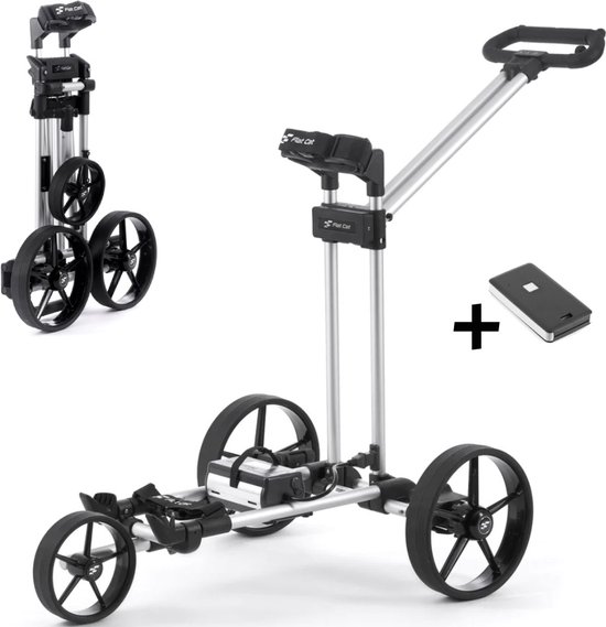 FlatCat Ahead Elektrische Golftrolley Met Afst. Bediening - Zilver van Merkloos