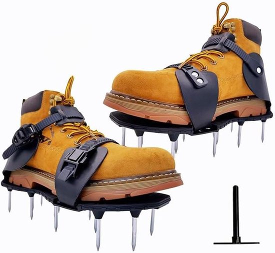Flexible Lawn Aerator Shoes, Adjustable Laces with Spindle Buckle - Aeration Shoes for Lawn and Garden - Great Lawn & Garden Tools