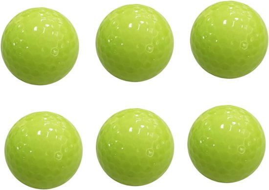 Fluorescerende Golfballen - Nachtballen Oefenballen - Nachtelijk Golfen - Automatisch Lichtabsorberend - 6 Stuks - Groen