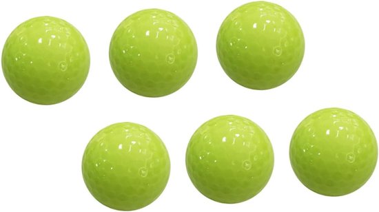 Fluorescerende Golfballen - Nachtgolfballen Oefenballen - Golfen in het Donker - Automatisch Lichtabsorberend - 6 Stuks - Groen