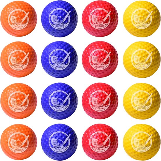 Foam Golf Ballen - Oefen Golfballen - Indoor Training - Realistisch Gevoel - 16 Stuks - Multicolor