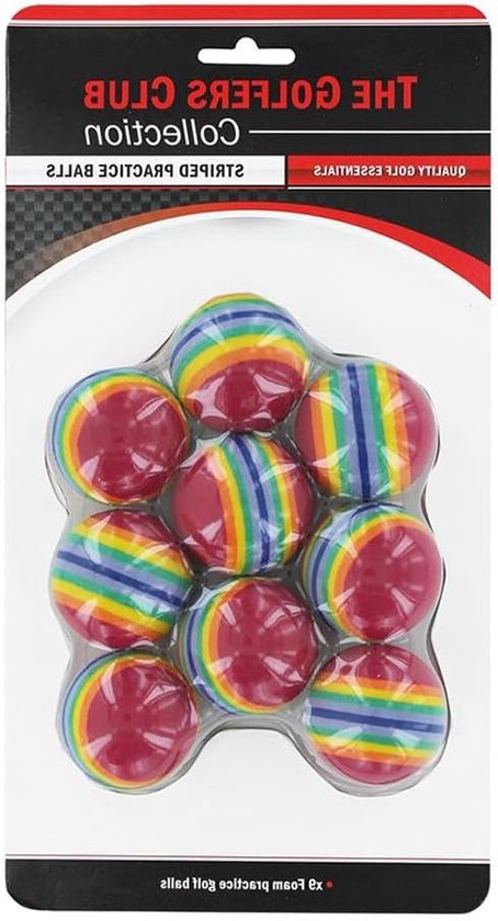 Foam Golf Ballen - Oefenballen Golf - Golf Oefenen - Zacht Schuimmateriaal - 9 Stuks - Multicolor